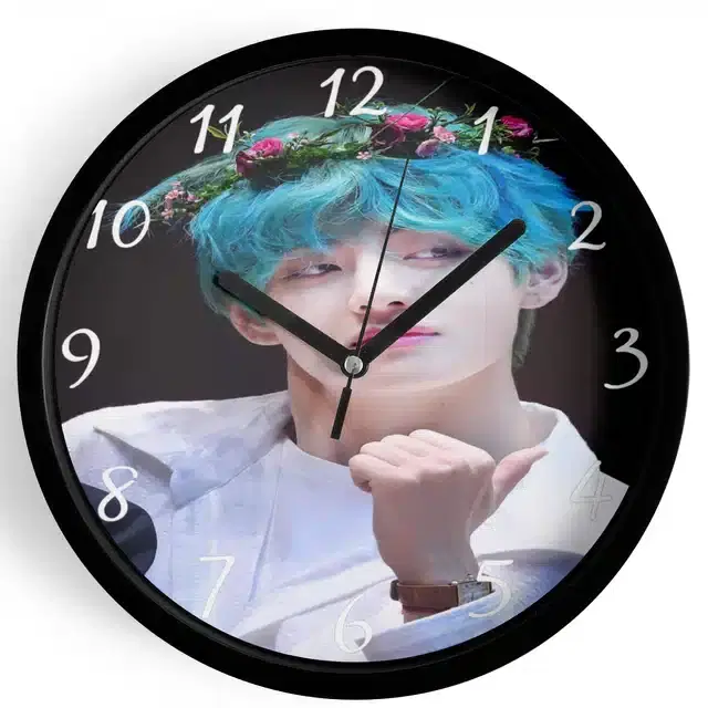 HD Printed Plastic Wall Clock, Multicolor, 10x10 Inches