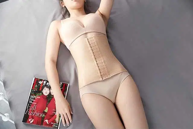 Air Breath Tummy Grip Belt Waist Trainer Trimmer and Slimming Corset 3 Hooks Girdle with Wire Support (S197)