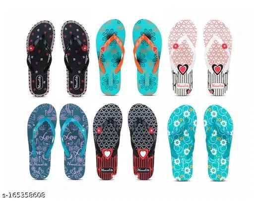 Slippers for Women, Multicolour, Pack of 6 (5)