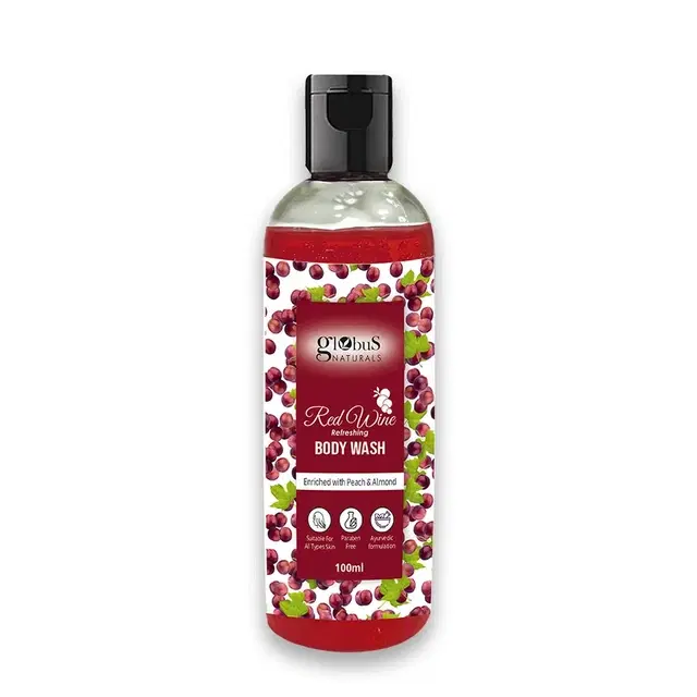 Globus Naturals Red Wine Refreshing Body Wash 100 ml