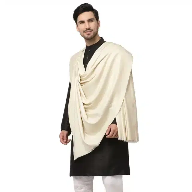 Kashmiri Tusha Shawl for Men (Cream)