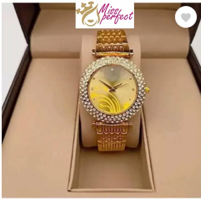 Analog Watch for Women & Girls (Gold)