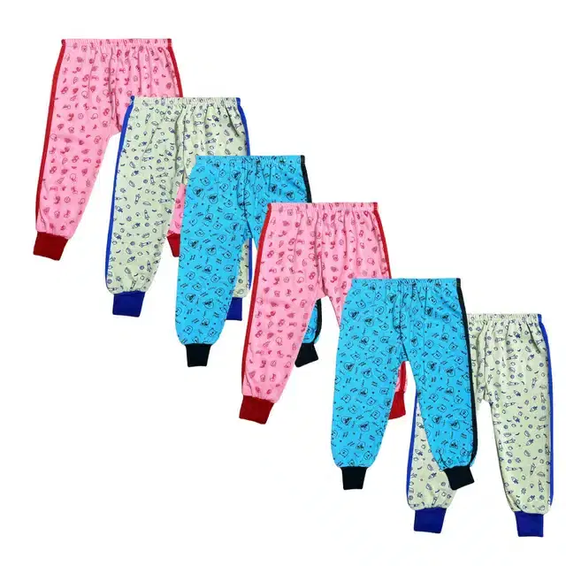 Printed Pajama for Kids, Pack of 5 (Multicolor, 0-3 Months)