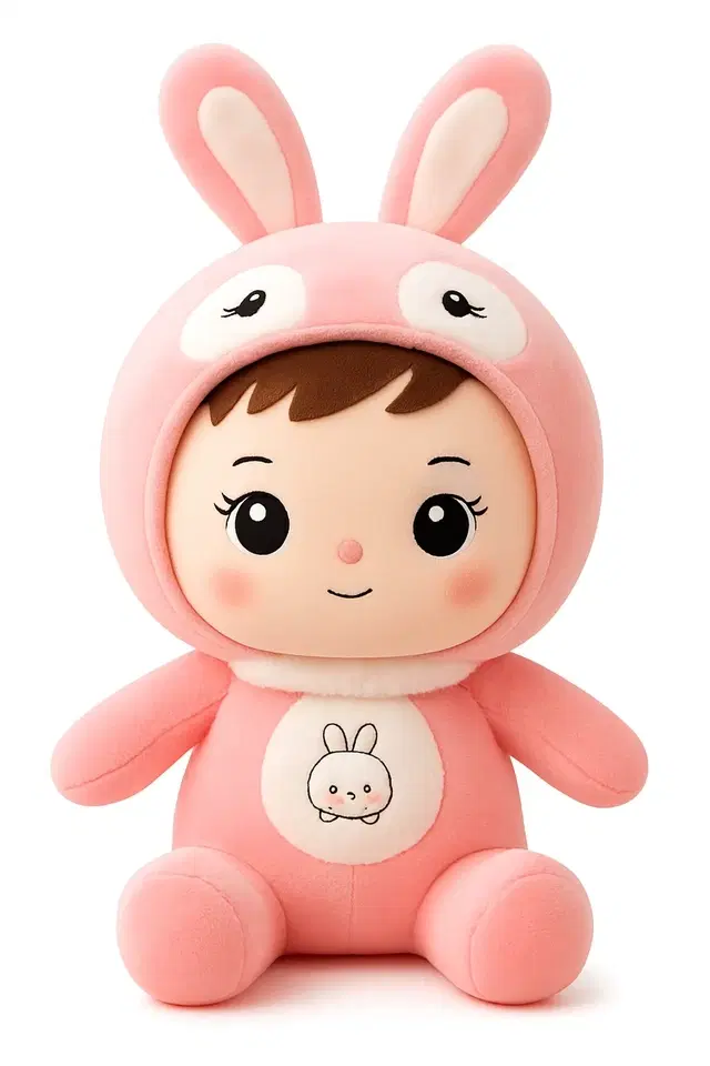 Bunny Cap Soft Toy for Kids Stuffed Baby Soft Toy Doll Toy (BUNNY DOLL-30CM, Pink)
