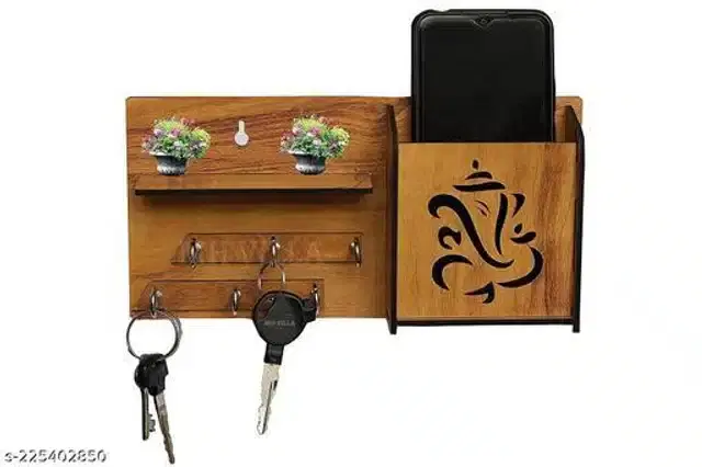 Wooden Key Holder, Brown