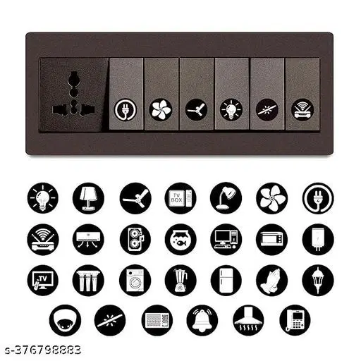 Vinyl Switch Stickers, Multicolor, Pack of 560