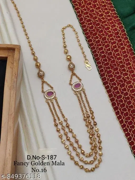 Elegant Necklace for Women (Pink, Free Size)