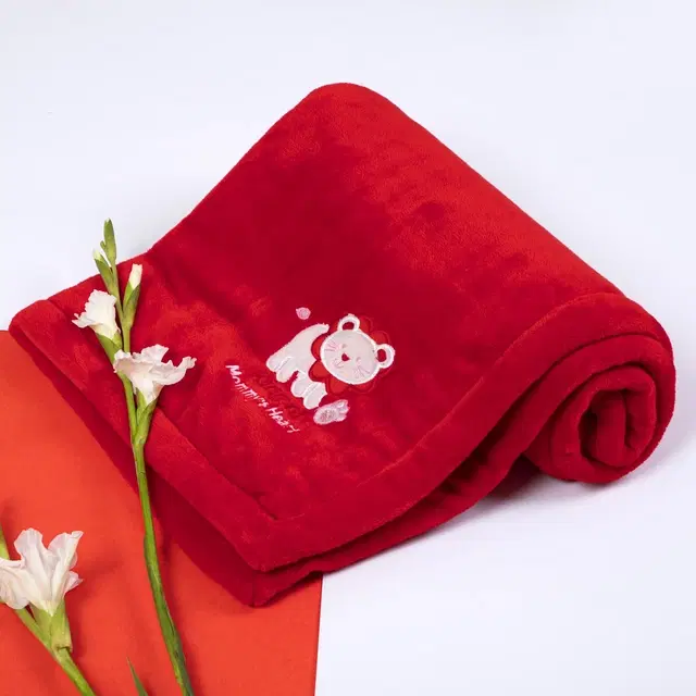 Brandon Baby Blanket Double Layer Red 100x80 cm