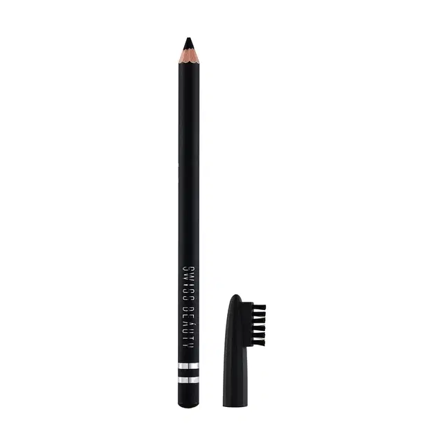 Swiss Beauty Waterproof Eyebrow Pencil With Brush, Shade- 01 Black, 1.5 g