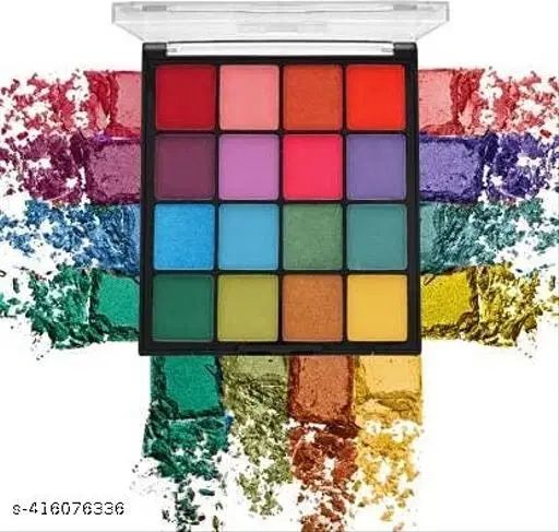 16 Color Eye Shadow Palette, Multicolor, Pack of 1
