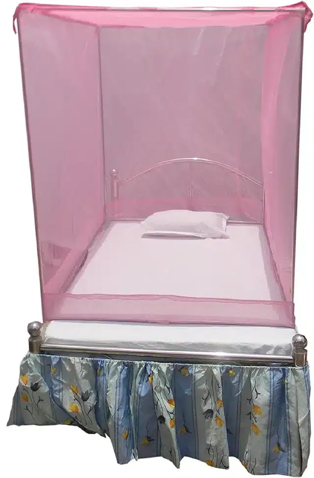 Single Bed Mosquito Net, Pink, 6x3 feet
