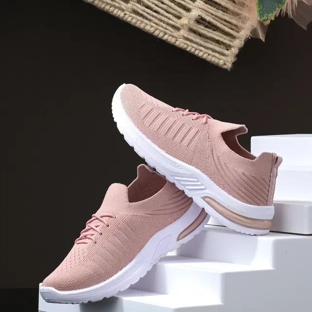 Sports Shoe for Women & Girls (Peach, 5)
