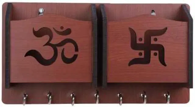 Fancy Wooden Key Holder, Brown, HC-027