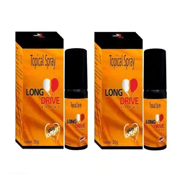 Lidocainbe Topical Long Drive Spray for Men, Pack of 2, 20 g