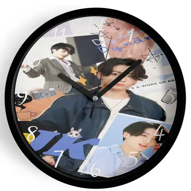 HD Printed Plastic Wall Clock, Multicolor, 10x10 Inches