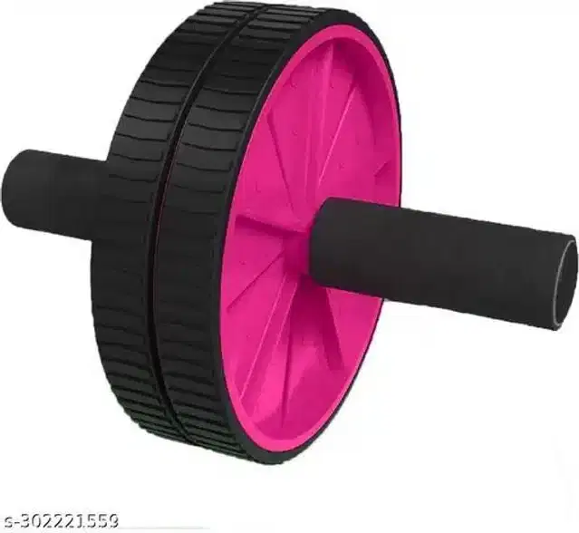 Ab Wheel Roller, Black & Pink