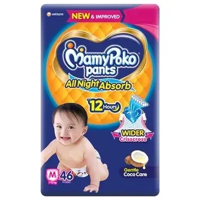 MamyPoko Pants All Night Absorb (Medium) - 46 Diapers