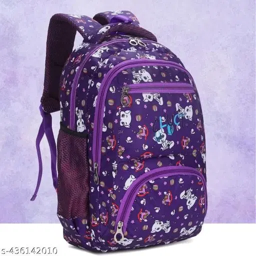 Canvas Backpack Bag, Purple