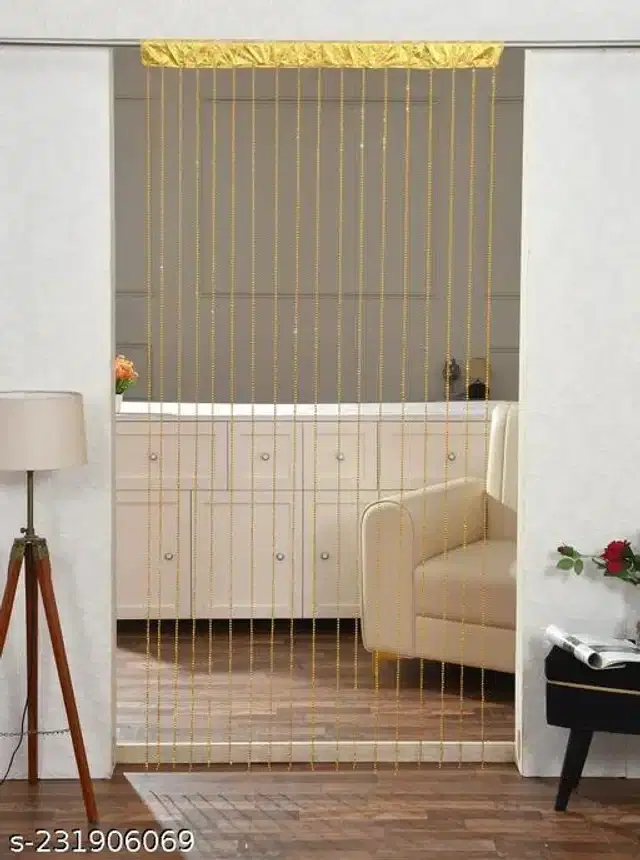 Curtains for Door, Gold, 5 Feet