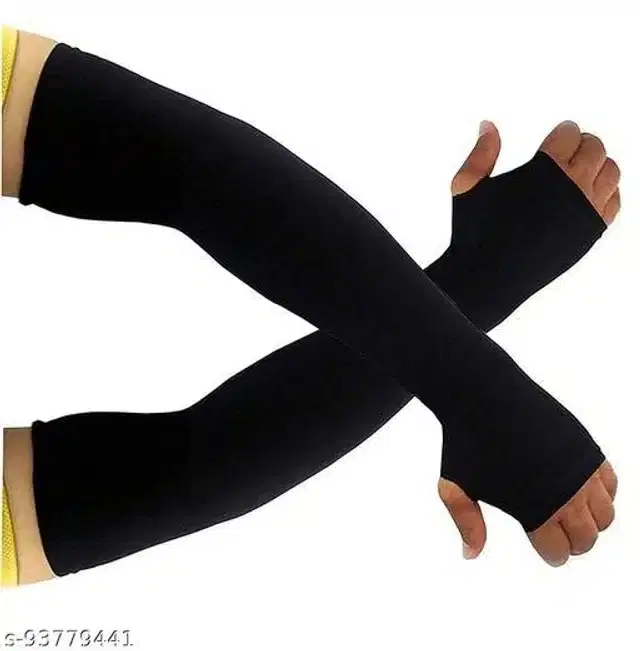 Arm Sleeves for Men & Women, Set of 1 (Black)