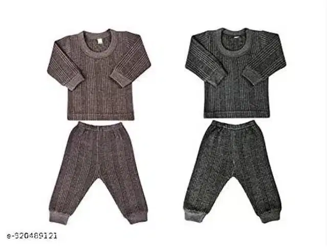 Cotton Thermal Set for Kids, Set of 2 (Multicolor, 0-3 Months)