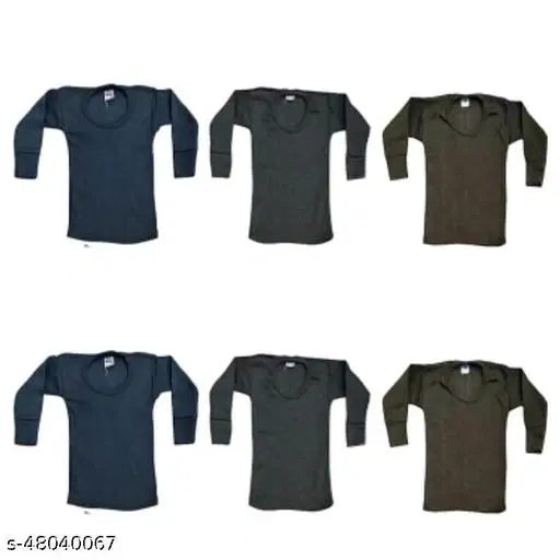 Woolen Thermal Topwear for Kids, Pack of 6 (Multicolor, 0-6 Months)