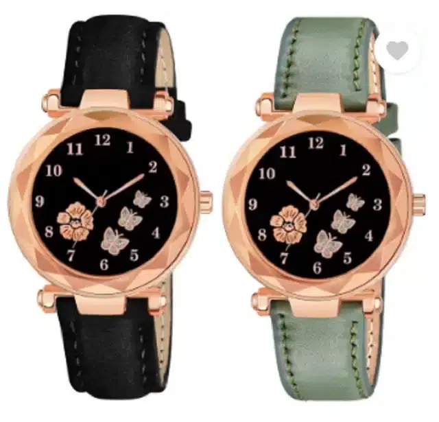 Analog Watch for Women, Pack of 2 (Multicolor)