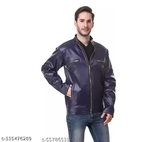 Full Sleeves Jacket for Men (Navy Blue, S)