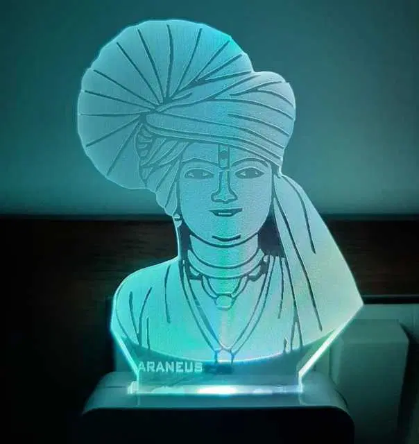 Unicept Lord Ghanshyam 3D 7 Color Changing Night Lamp, Multicolor, NE-17