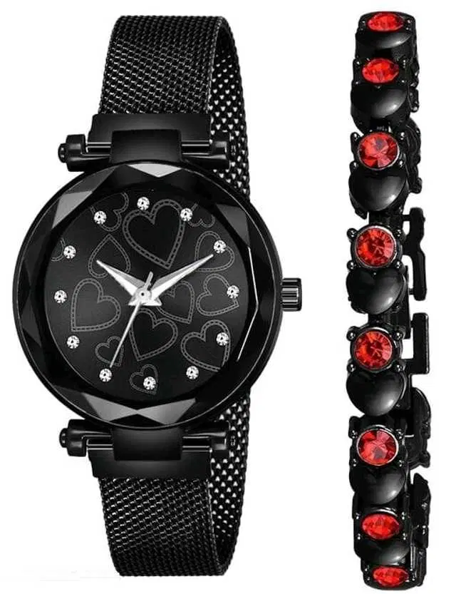 Analog Watch For Womens (Black) (WS-356)