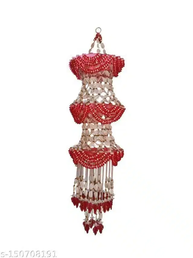 Chandelier Decor, Red & White