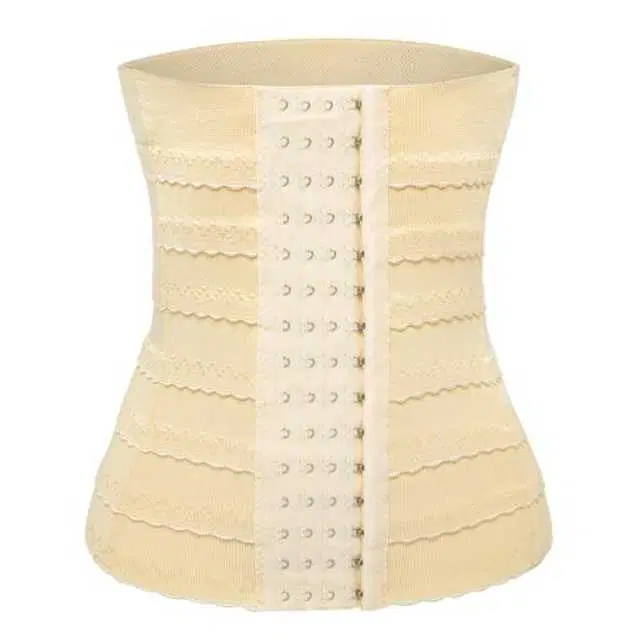 Air Breath Tummy Grip Belt Waist Trainer Trimmer and Slimming Corset 3 Hooks Girdle with Wire Support (S736)