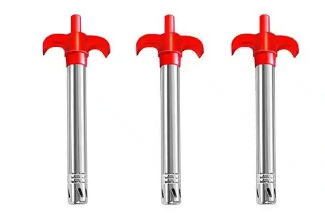 Stainless Steel Gas Lighter, Multicolor, Pack of 3