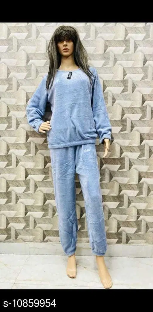 Comfort Nightdress for Women (Blue, L)