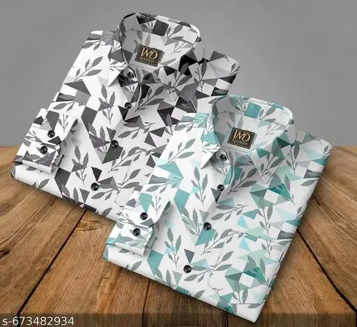 Printed Shirts for Men (Multicolor, M)