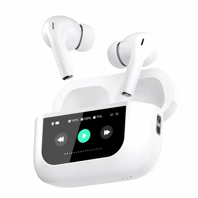 TecSox Alpha Wireless Earbuds with Display [White]