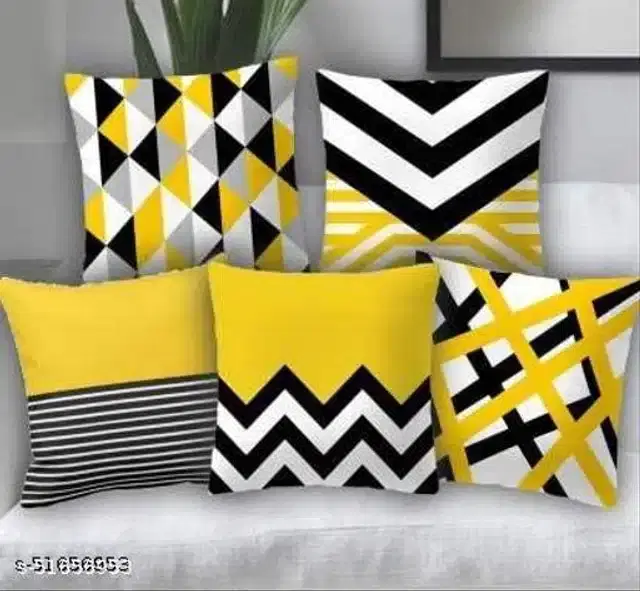 Cushion Cover for Home, Multicolor, 16x16 inches, Pack of 5