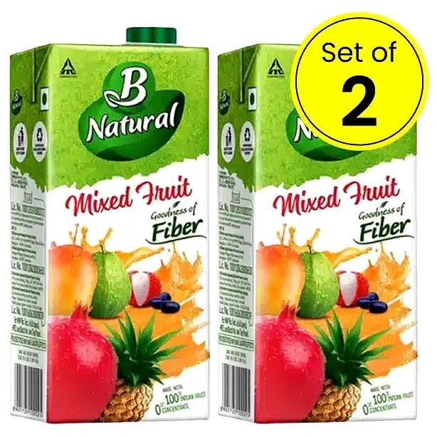 B Natural Mixed Fruit Juice 2X1 L (Pack of 2)