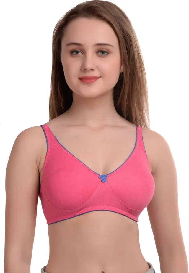 Cotton Blend Bra for Women, Pink (32)
