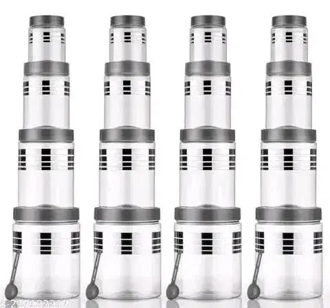 Silverline Containers Set of 16, 1200ml,650ml,350ml,250ml