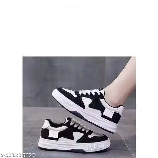 Sports Shoes for Women (Black & White, 7)