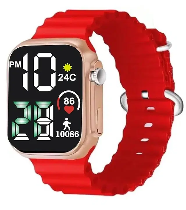 Smartwatch for Men & Women, Red