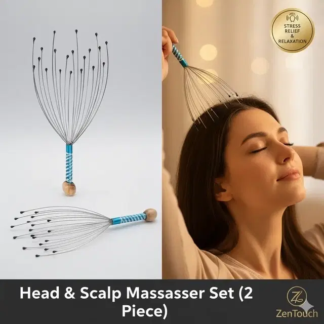 Head & Scalp Massager Set, 2 Piece, Pack Of 1