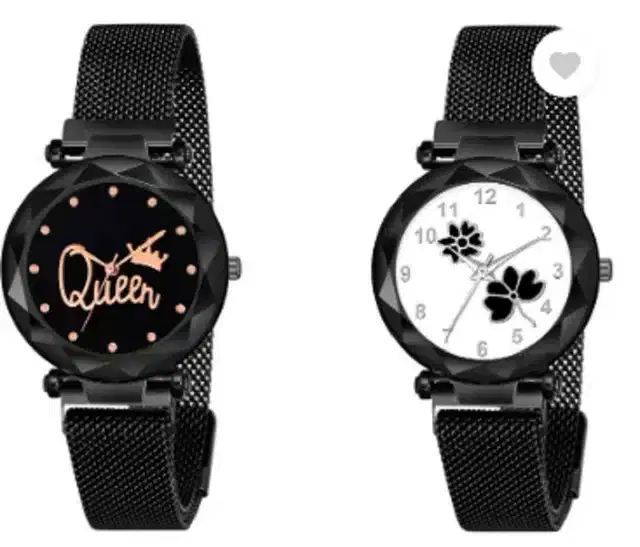 Analog Watch for Women, Pack of 2 (Multicolor)