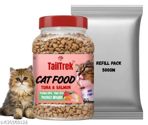 Fresh Salmon & Chicken  Dry Food For Cat 500g, (Pack Of 2)