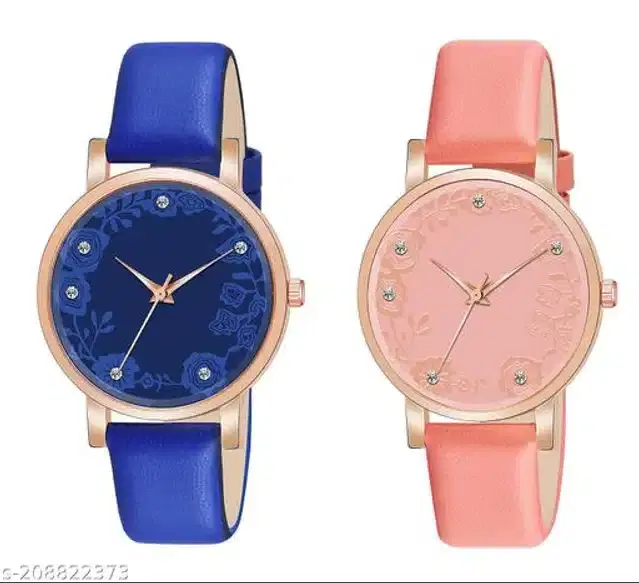 Analog Watch for Women, Pack of 2 (Multicolor)