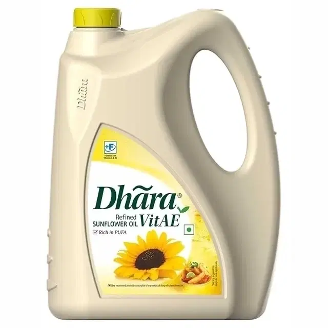 Dhara Refined Sunflower Oil 4.55 kg (Jar)