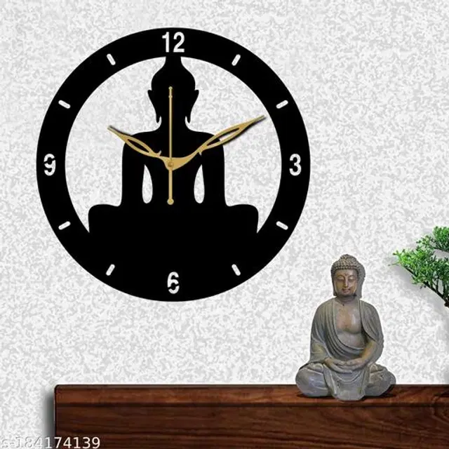 Wooden Wall Clock, Black