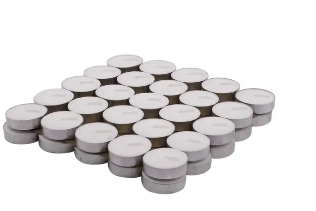 Floish Decor Premium Unscented Tealight Candles, Pack of 50