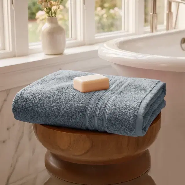 myTrident Comfort Living Cotton Bath Towel New Grey